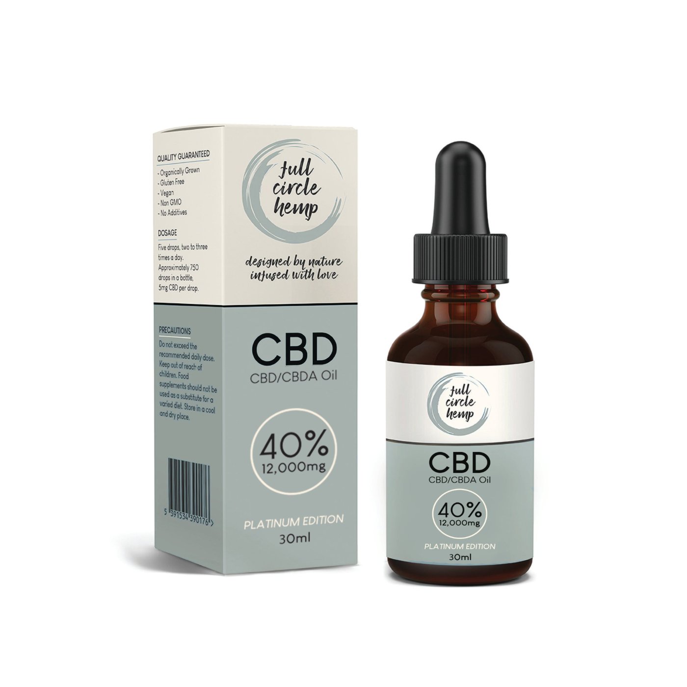 CBD Oil 40% 30ml 12000mg |Ireland's Most Potent CBD Oil  Full Circle Hemp