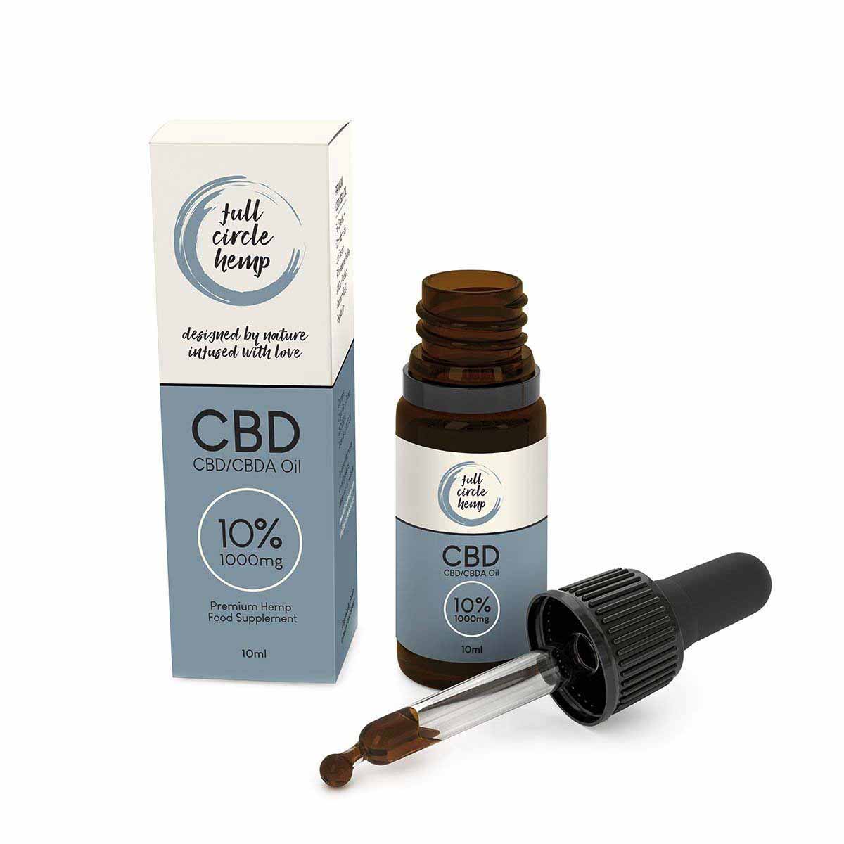 CBD Oil 10% 1000mg 10mg| Full Spectrum CBD Oil | Full Circle Hemp
