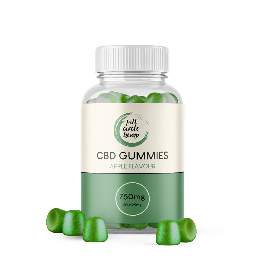 CBD Apple 25mg Gummies, by Full Circle Hemp Ireland 