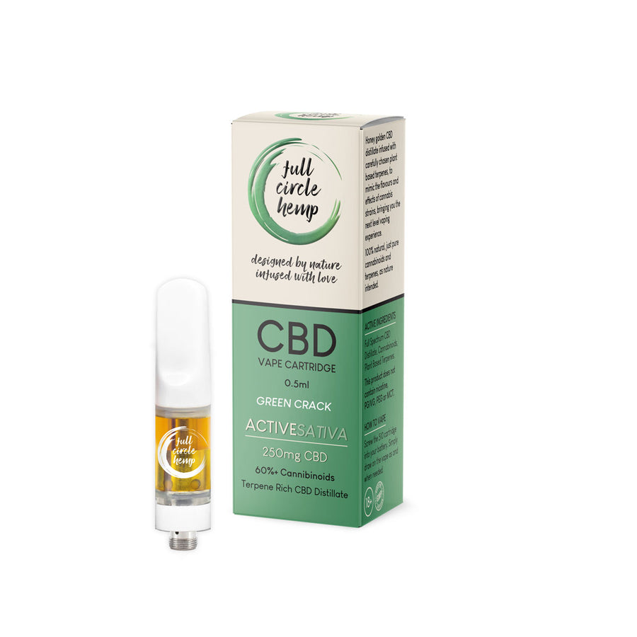 CBD Vape Ireland - Cartridge - Green Crack - 0.5ml - 50% 250mg- Full Circle Hemp 
